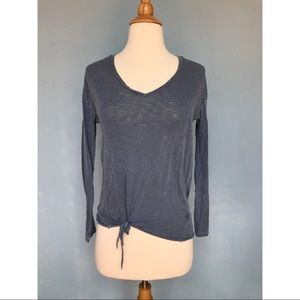 Stateside long sleeve tee with front tie